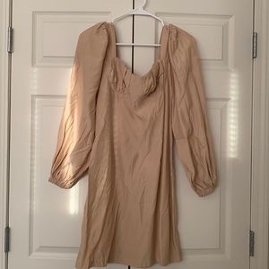SHEIN lantern tan dress